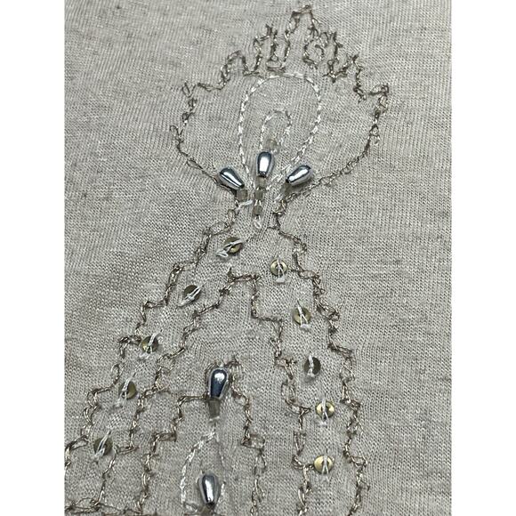 Women's Free People Split Back Linen Blend Beige Top Shirt Blouse Size Medium - Picture 8 of 11